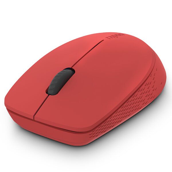 Rapoo M100 Ultra Silent Wireless Mouse With Bluetooth Multi-Device Connectivity Upto 3 Devices, Ergonomic Design, 1300 DPI & 10 Meter Range for PC/Laptop/MacBook/Tablet Phones, 3 Years Warranty - Red Rapoo M100 Ultra Silent Wireless Mouse With Bluetooth Multi-Device Connectivity Upto 3 Devices, Ergonomic Design, 1300 DPI & 10 Meter Range for PC/Laptop/MacBook/Tablet Phones, 3 Years Warranty - Red