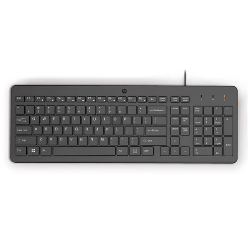HP 150 Wired Full-Size Keyboard with Low-Profile Quiet Keys HP 150 Wired Full-Size Keyboard with Low-Profile Quiet Keys
