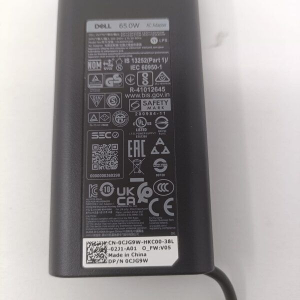 Pic 1 Dell 65W Type C AC Adapter-CJG9W